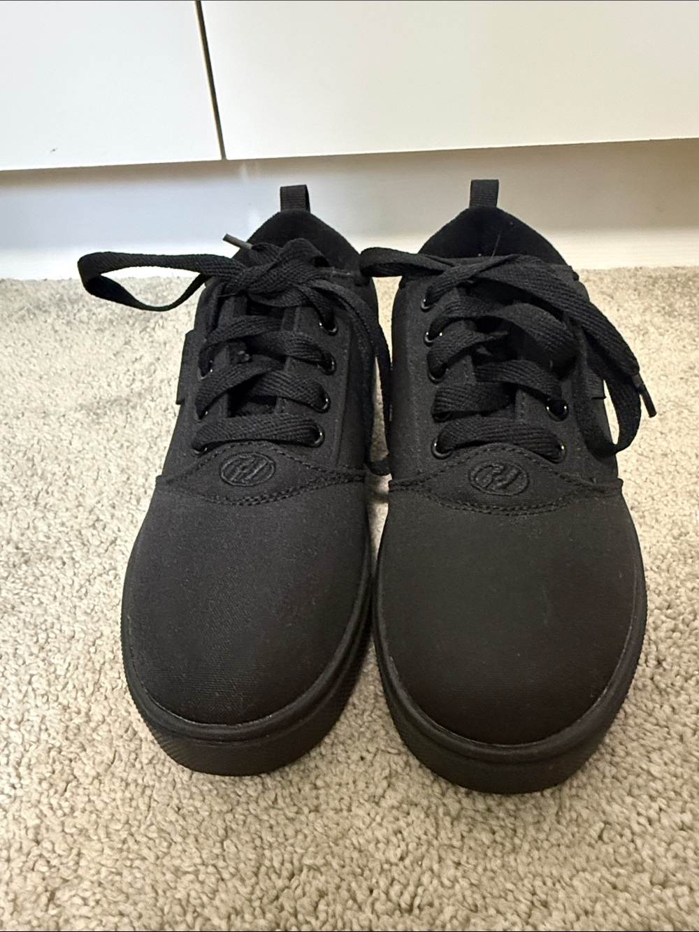 Heelys Black Youth Lace-Up Sneakers with Hidden Wheels